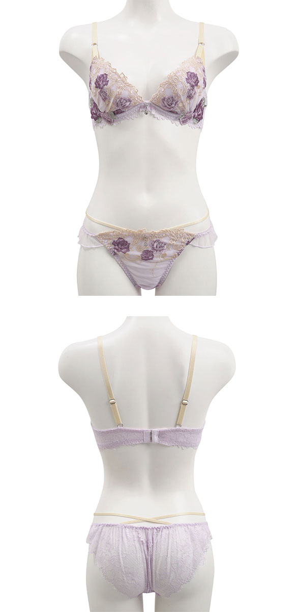 セントオードリー St.Audrey tiara ロージーガーデン SHIROHATO別注 ブラジャー ショーツ セット バックレース