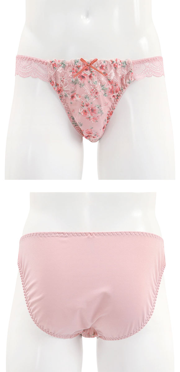 エレガント プリントフラワー メンズ体型用ショーツ M-4L 大きいサイズ MTF GID FTM トランスジェンダー LGBT Elegante