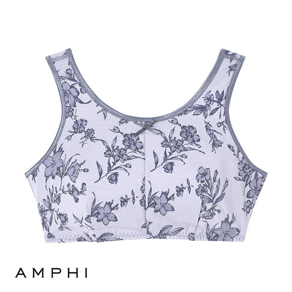 アンフィ ナイトアップブラ ノンワイヤー ブラジャー ナイトブラ LL 花柄 AMPHI Night Up Bra